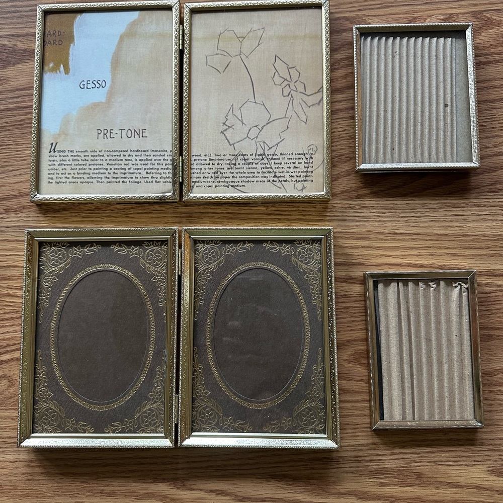 Vintage Brass Picture Frames Set of 4 Instant Collection